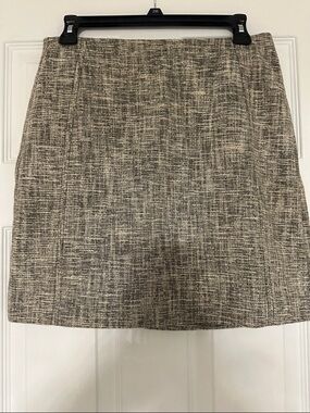 LOFT Taupe and Black Pencil Skirt